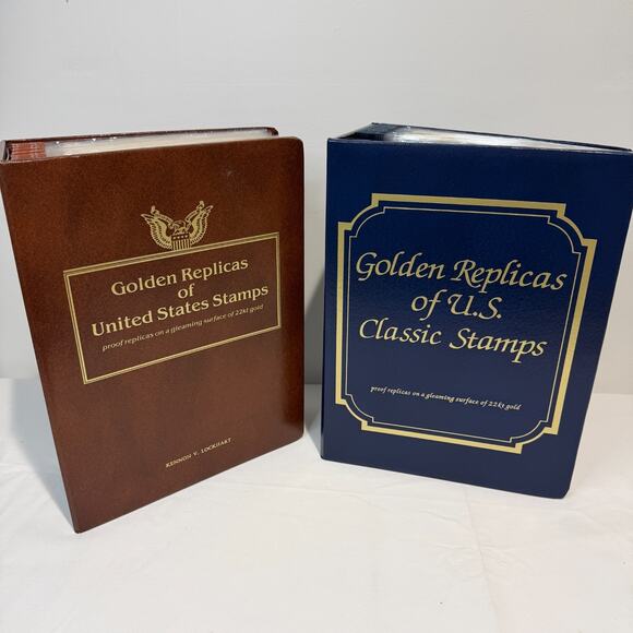 Golden Replicas Other - 46 - Golden Replicas of U.S. Stamps Postal Classic 22k Gold Stamps - Mixed Lot